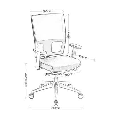 Eden Media Ergo Chair w/Lumbar Support
