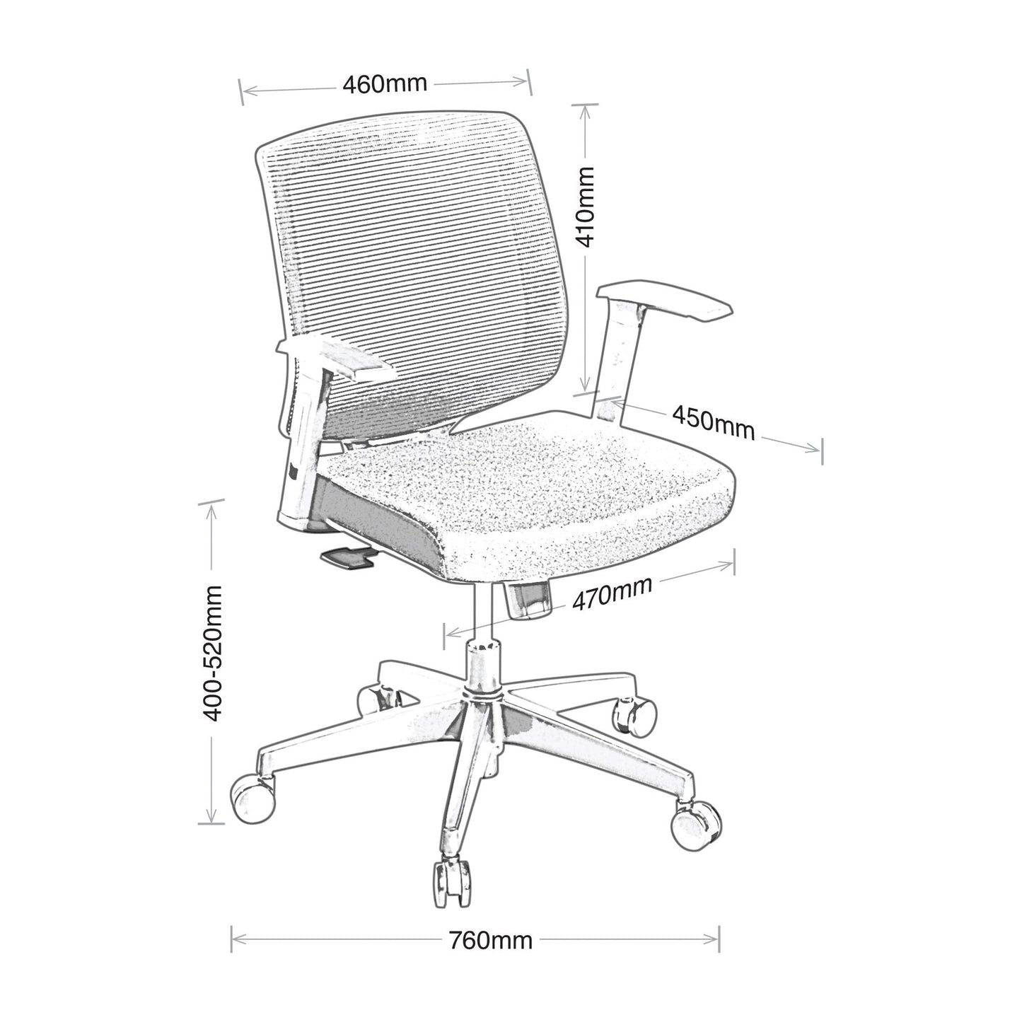 Eden Media Meeting Chair w/Arms
