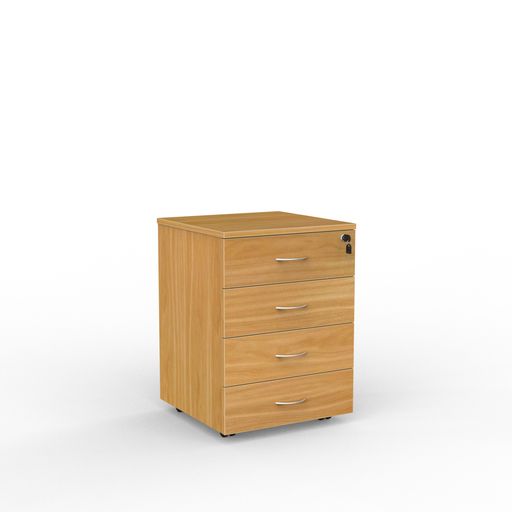 Ergoplan Lockable 4 Drawer Mobile Pedestal-Mobile-Smart Office Furniture