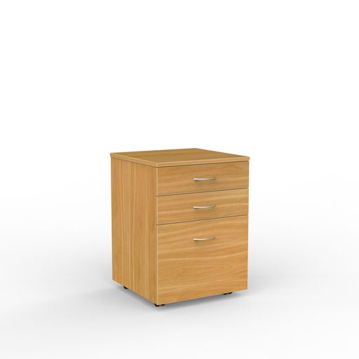 Ergoplan Standard 2 Drawer and File Mobile Pedestal - Tawa-Mobile-Smart Office Furniture