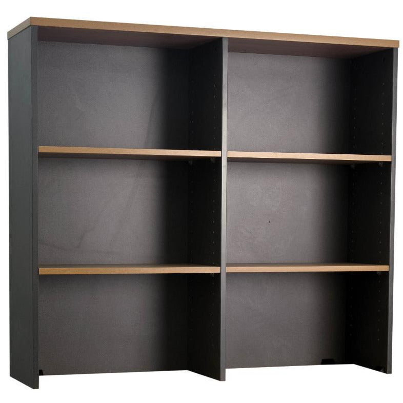 Firstline Hutch 1200 Beech/Ironstone – Smart Office Furniture