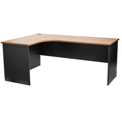 Firstline L Shape Workstation Range 1800 x 1200 & 1200 x 1800 Beech/Ironstone