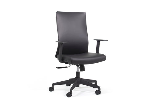 Knights Blade Highback Leather Chair w/ Arms