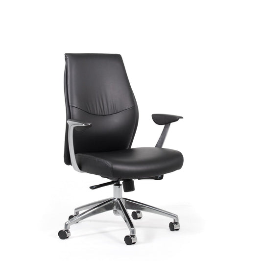 Knights Ignite Black PU Midback Executive Chair w/ Arms