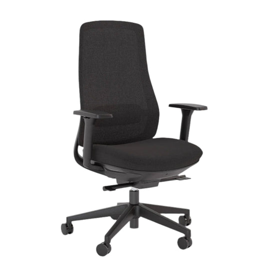 Knights Lume Black Mesh Chair w/ Arms
