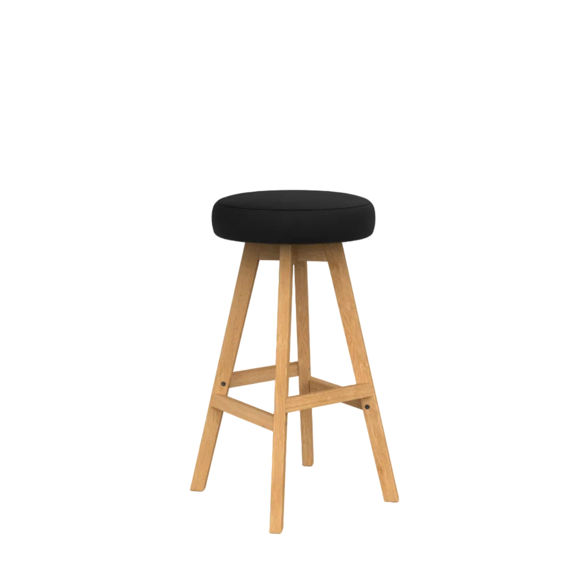 Knights Luna Button Barstool w/Oak Base