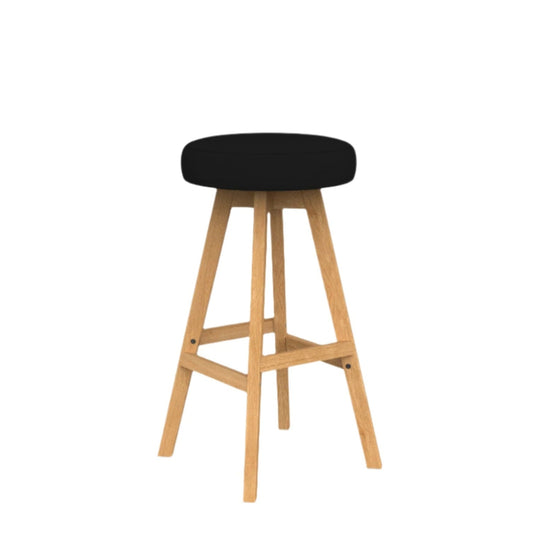 Knights Luna Button Barstool w/Oak Base