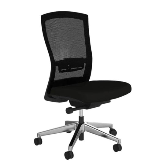 Knights Solace Mesh Chair with Seat Slide - Aluminium Base