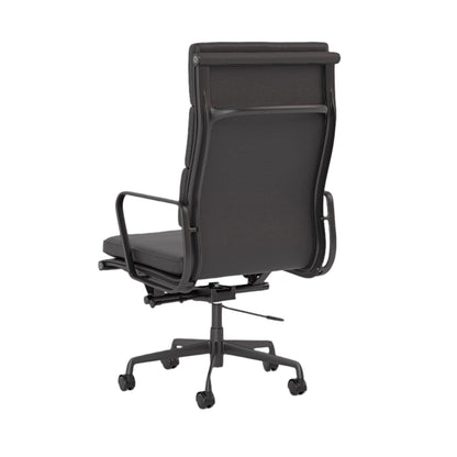 Knights Vogue Black Leather Highback Executive Chair w/ Arms