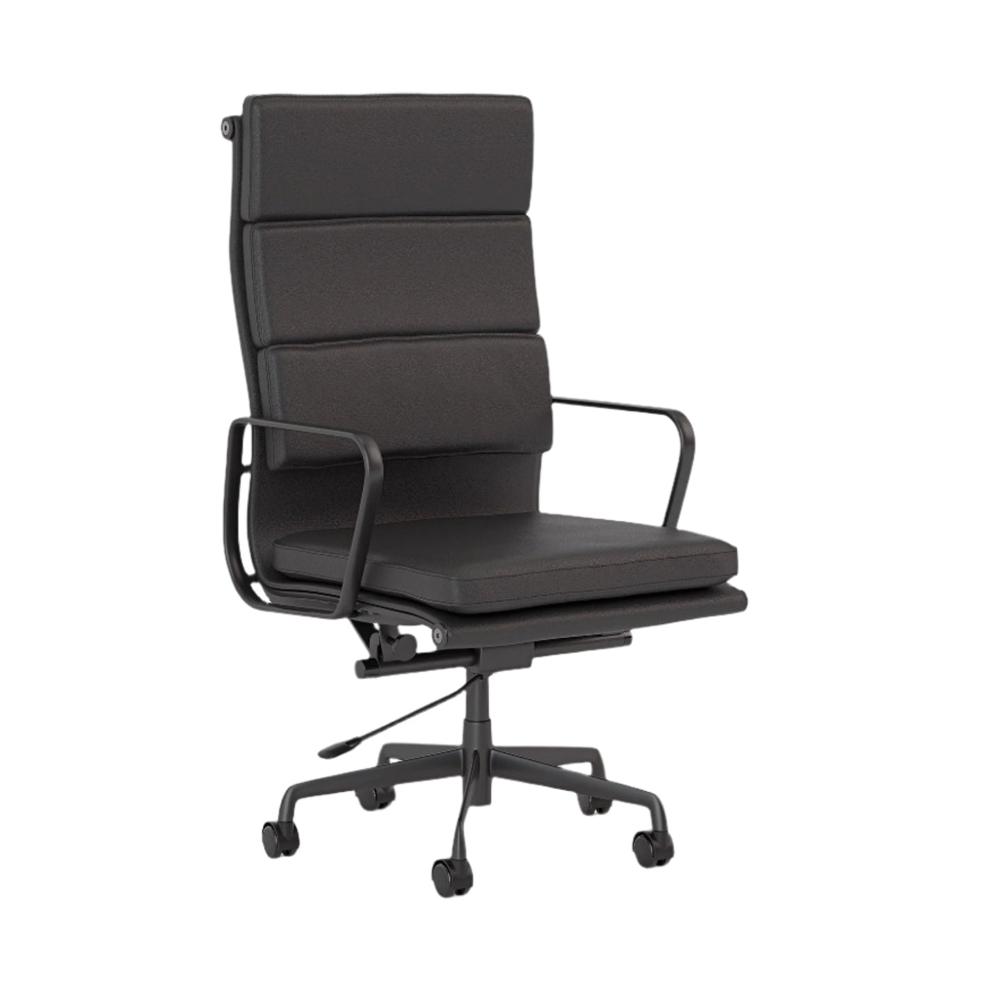 Knights Vogue Black Leather Highback Executive Chair w/ Arms