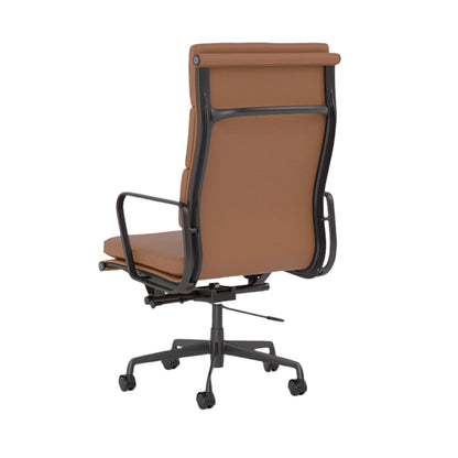 Knights Vogue Tan Leather Highback Executive Chair w/ Arms