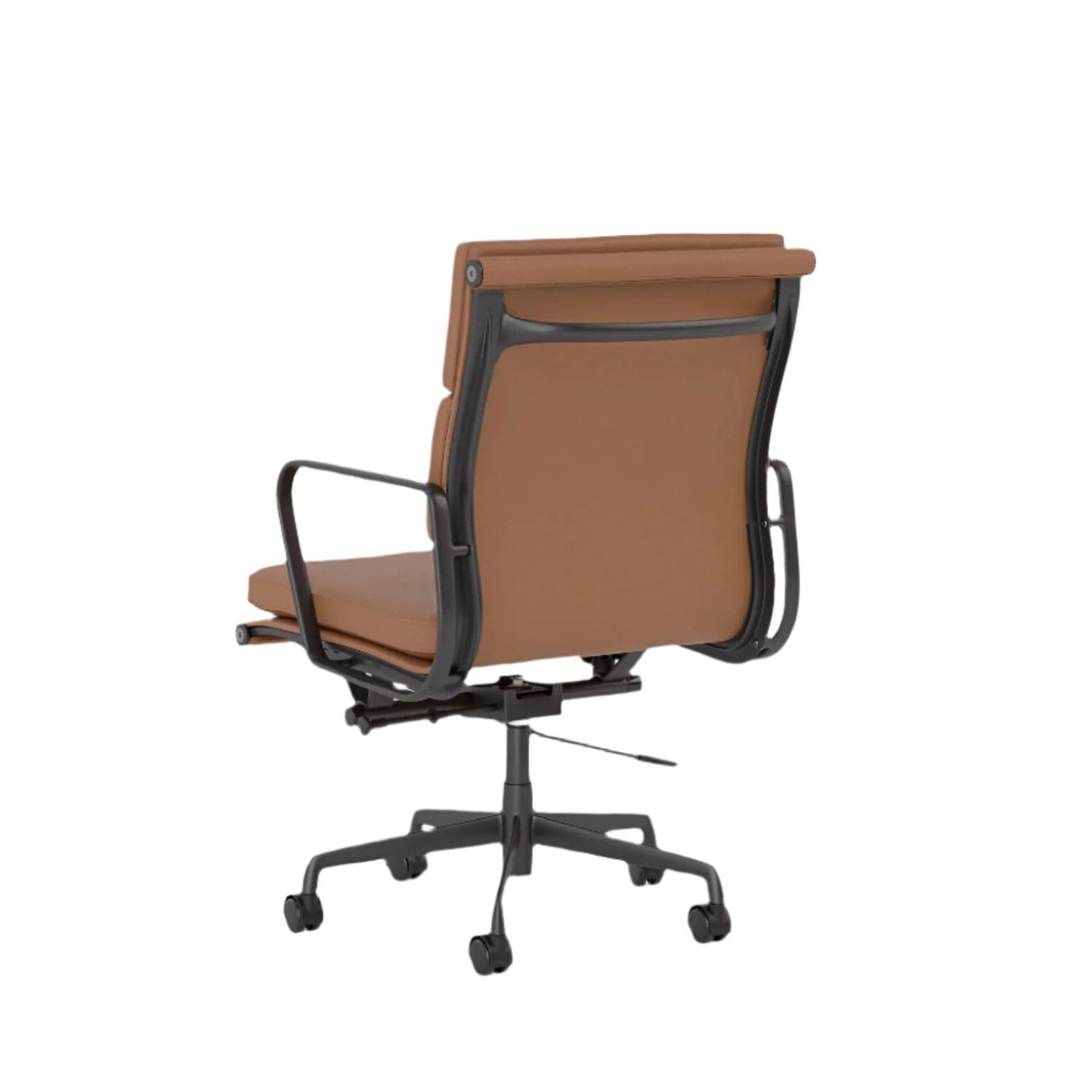 Knights Vogue Tan Leather Midback Executive Chair w/ Arms