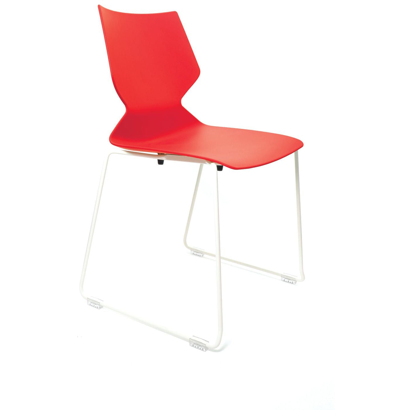 Konfurb Fly - Sled Base - White Frame-Stackable seating-Smart Office Furniture