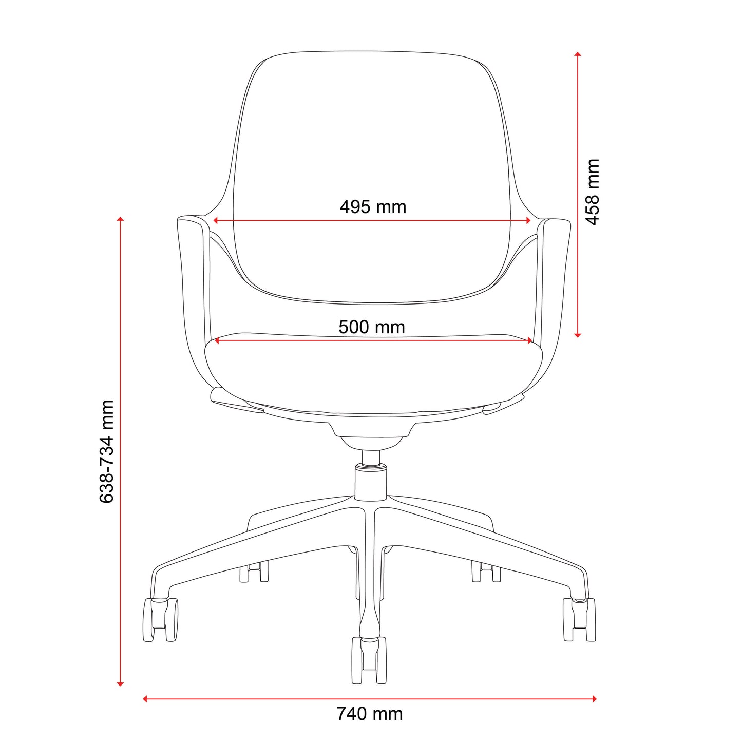 Konfurb Nara Chair Range w/ Arms