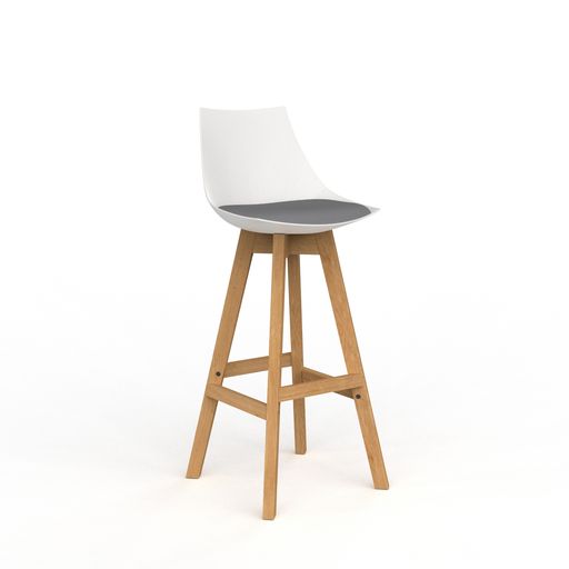 Luna Barstool White-Table & Bar Stools-Smart Office Furniture
