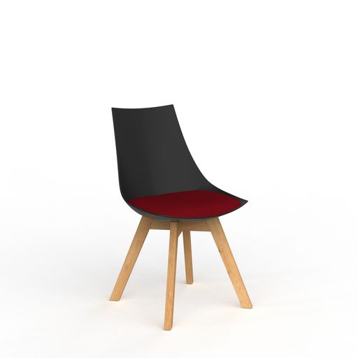 Luna Black with Oak Base-Seating-Smart Office Furniture