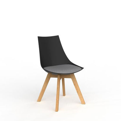 Luna Black with Oak Base-Seating-Smart Office Furniture