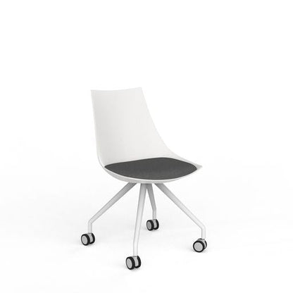 Luna White with Castor Base-Office Chairs-Smart Office Furniture