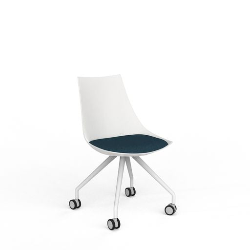 Luna White with Castor Base-Office Chairs-Smart Office Furniture