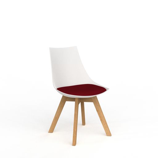 Luna White with Oak Base-Cafe Seating-Smart Office Furniture