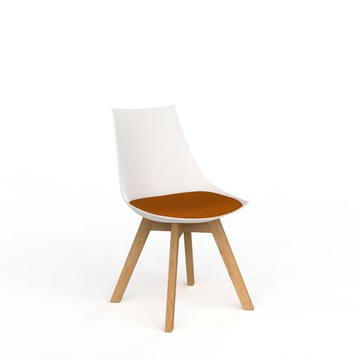 Luna White with Oak Base-Cafe Seating-Smart Office Furniture