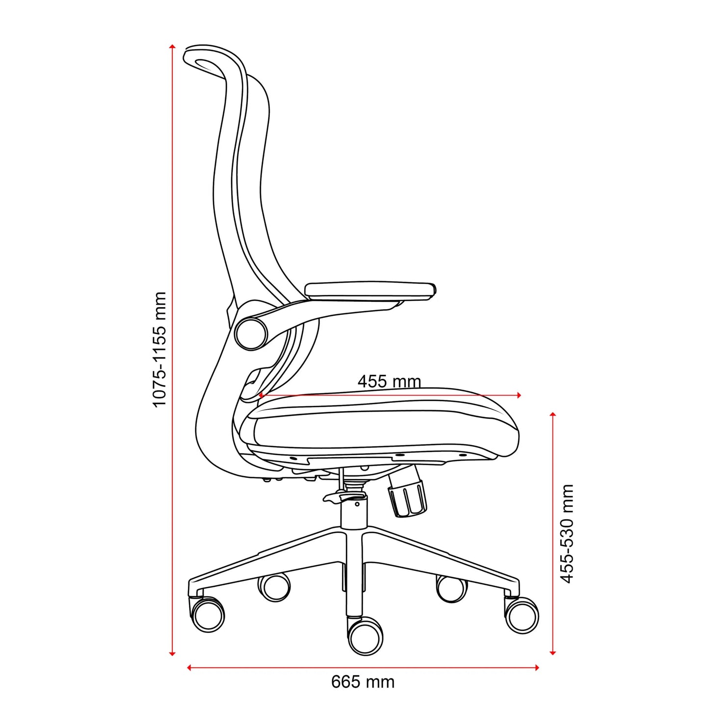 Mondo Colt Mesh Chair w/ Arms