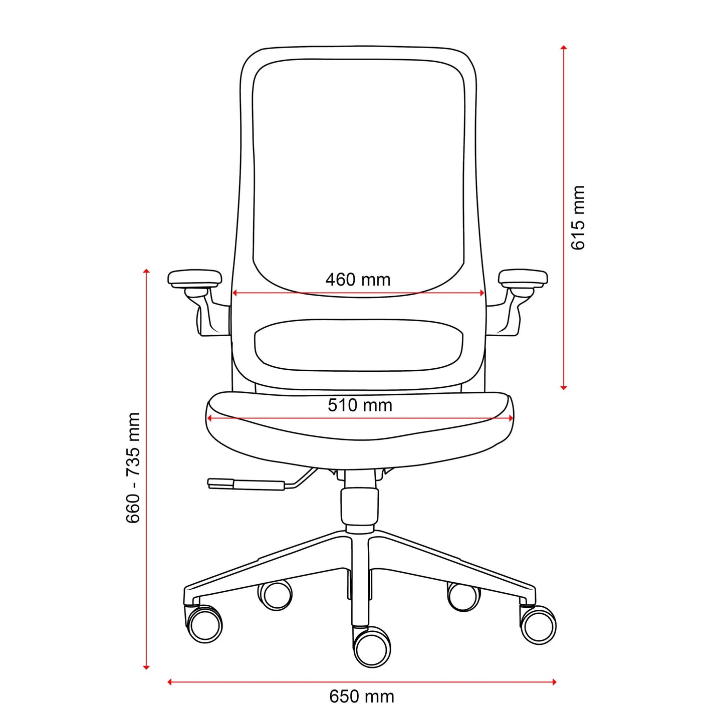 Mondo Colt Mesh Chair w/ Arms