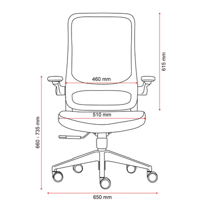 Mondo Colt Mesh Chair w/ Arms