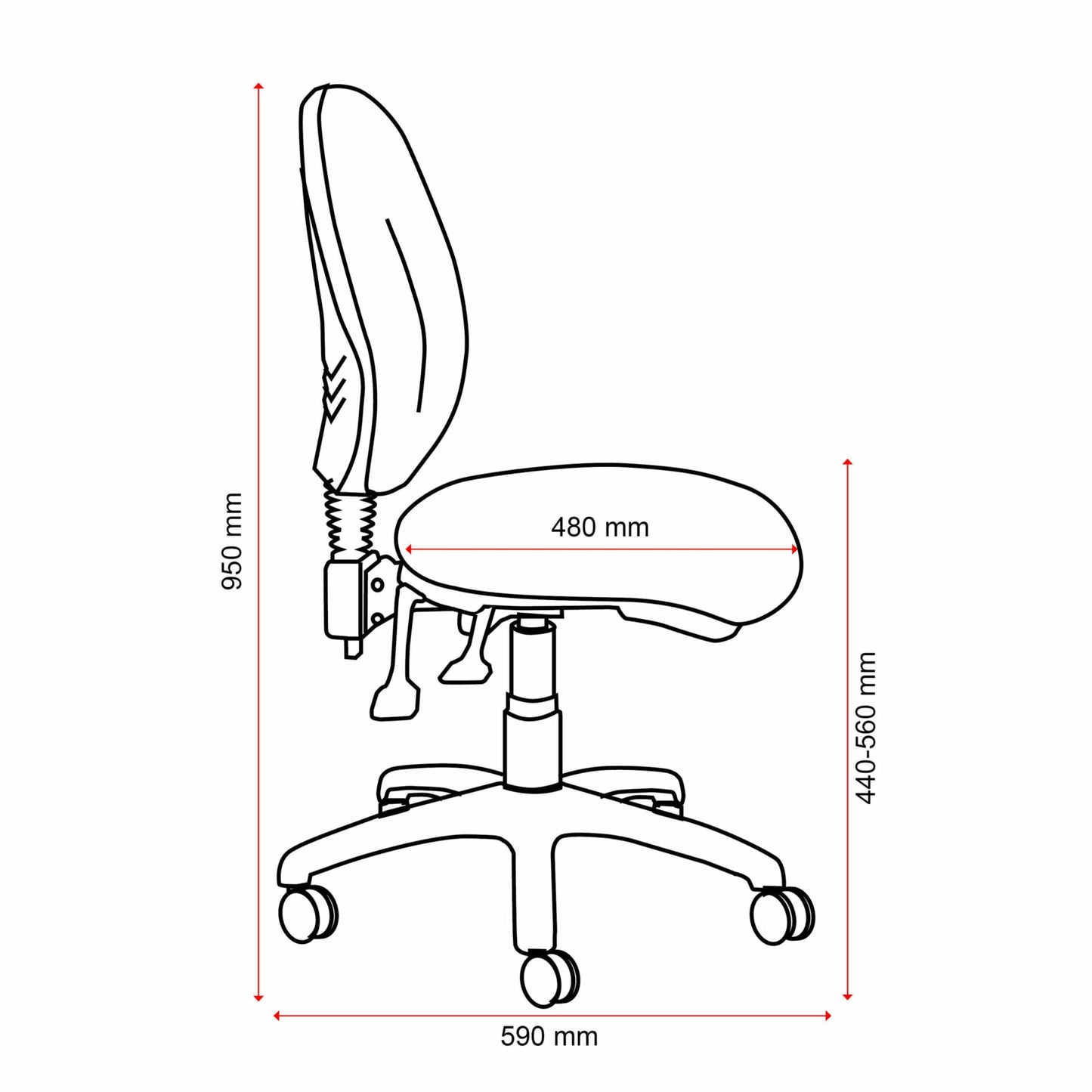 Mondo Java 3 Lever High Back Chair