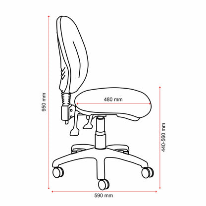Mondo Java 3 Lever High Back Chair