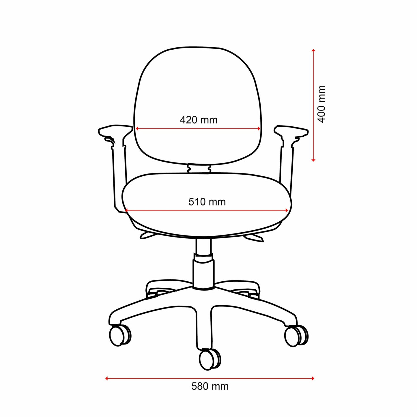 Mondo Java 3 Lever Mid Back Chair