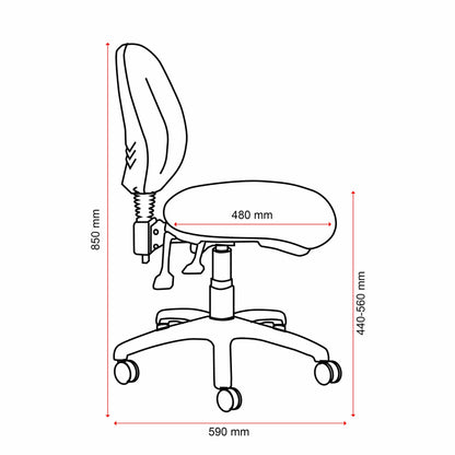 Mondo Java 3 Lever Mid Back Chair
