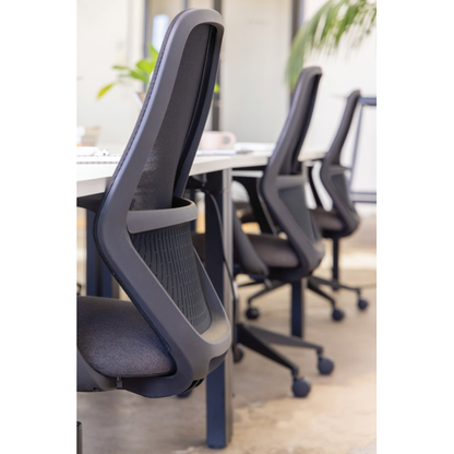 Mondo Soho - Black Mesh Back Chair w/ Arms