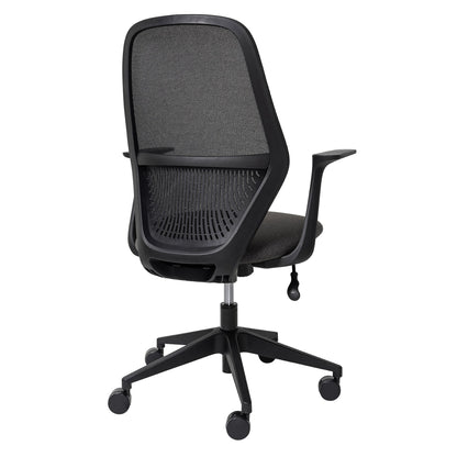 Mondo Soho - Black Mesh Back Chair w/ Arms