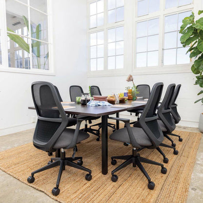 Mondo Soho - Black Mesh Back Chair w/ Arms