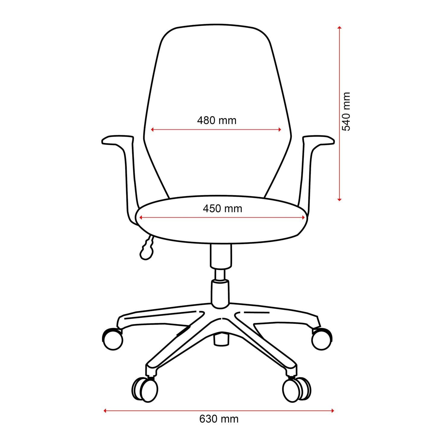Mondo Soho - Grey Mesh Back Chair w/ Arms