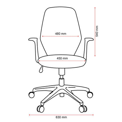 Mondo Soho - Grey Mesh Back Chair w/ Arms
