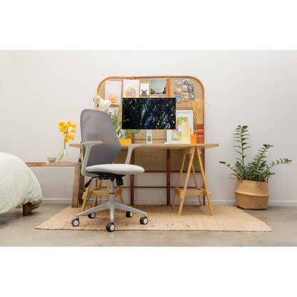 Mondo Soho - Grey Mesh Back Chair w/ Arms