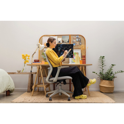 Mondo Soho - Grey Mesh Back Chair w/ Arms
