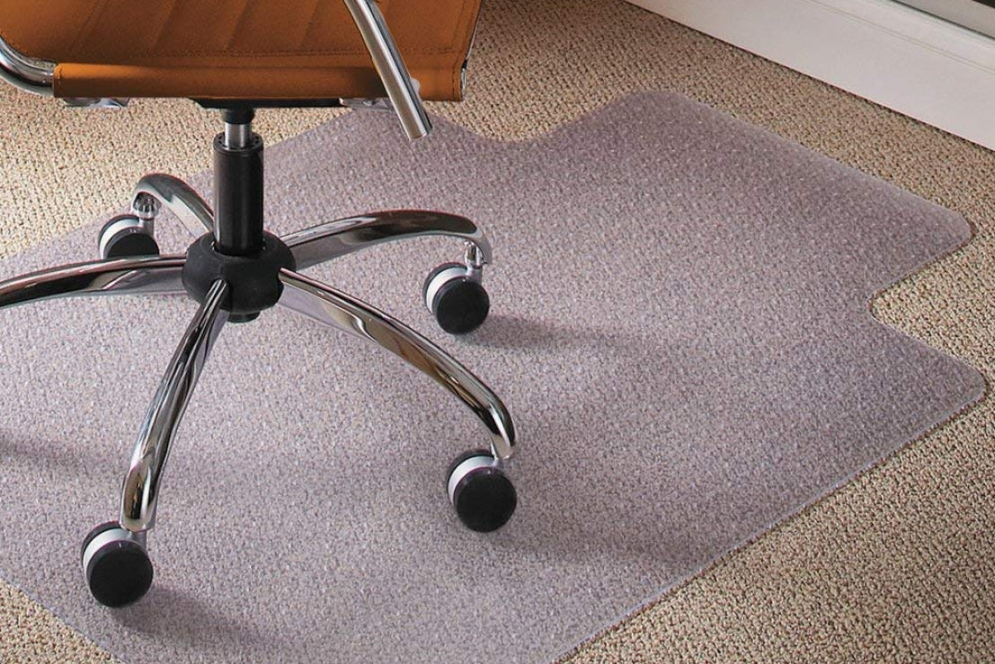 No-Underlay PVC Natural Origins® Chair Mat Keyhole With Spikes 900x1200mm
