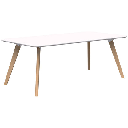 Oslo Rectangular Meeting Table - White 2000 x1000-Meeting Table-Smart Office Furniture