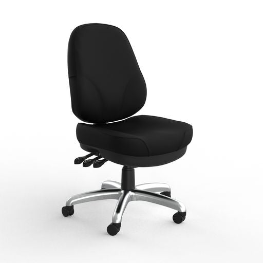 Plymouth Heavy Duty Office Chair in Leather-Heavy User Chair-Smart Office Furniture