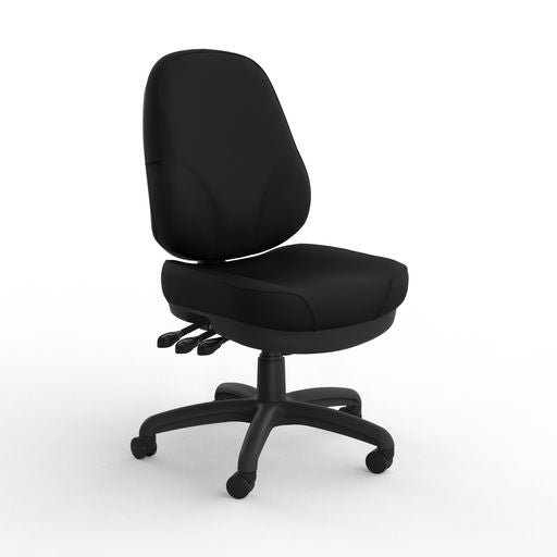 Plymouth Office Chair in Leather-Heavy User Chair-Smart Office Furniture
