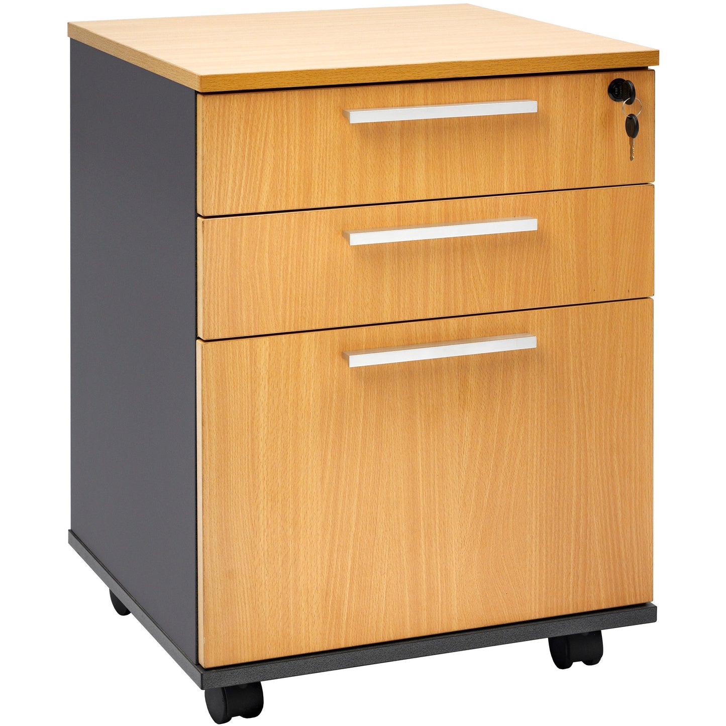 Pulse Mobile 2 Drawer Plus File - Beech-Office Furniture Sets-Smart Office Furniture