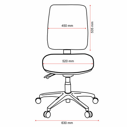 Roma 2 Lever High-Back Office Chair-Task Chair-Smart Office Furniture