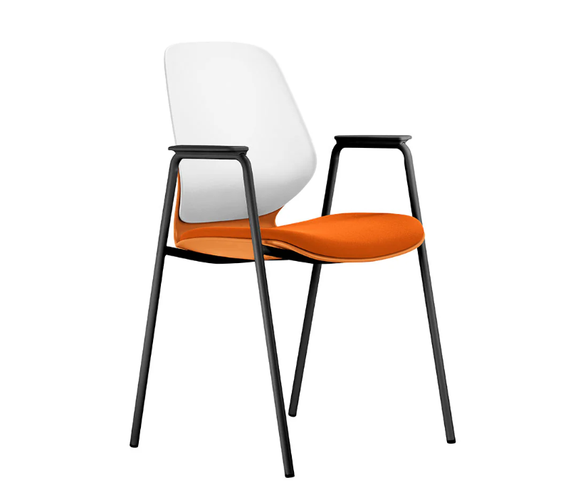 Sylex Kaleido 4-Leg Steel Chair w/Arms (Indent)