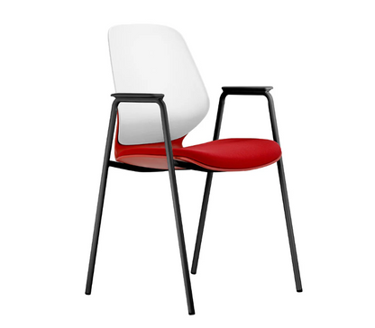 Sylex Kaleido 4-Leg Steel Chair w/Arms (Indent)