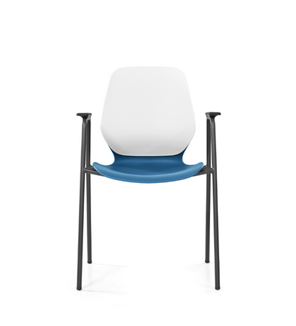 Sylex Kaleido 4-Leg Steel Chair w/Arms (Indent)