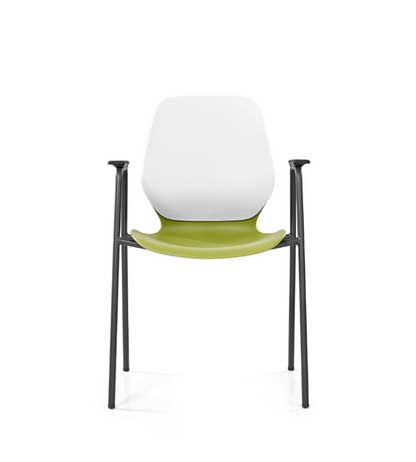 Sylex Kaleido 4-Leg Steel Chair w/Arms (Indent)