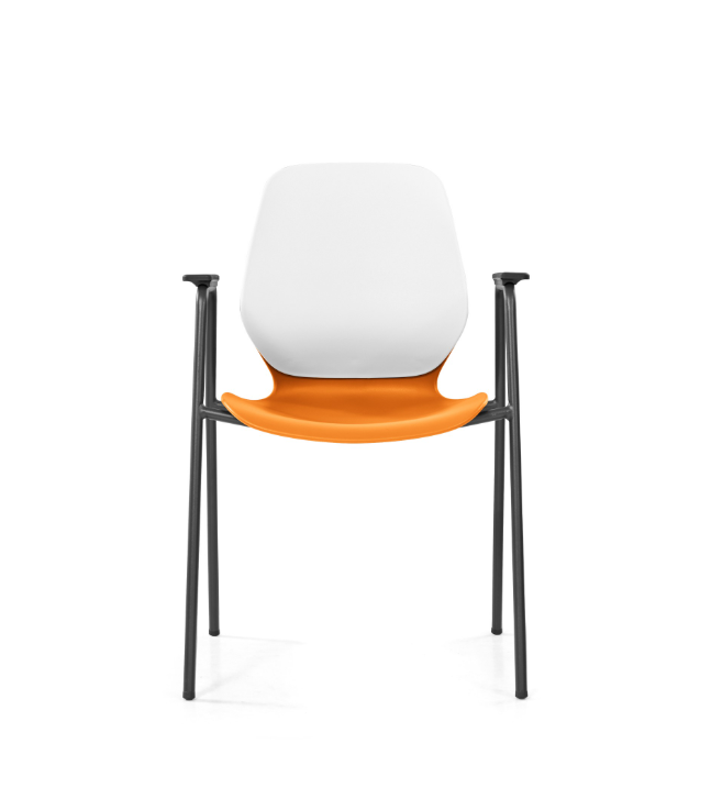 Sylex Kaleido 4-Leg Steel Chair w/Arms (Indent)